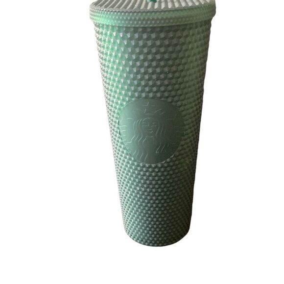 Pre Owned Starbucks 2022 Dark Green Studded Cold Cup Tumbler Must Have Addition - Picture 11 of 14